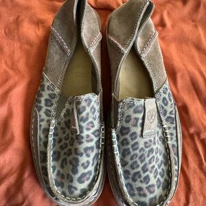 Leopard Ariat boat shoes